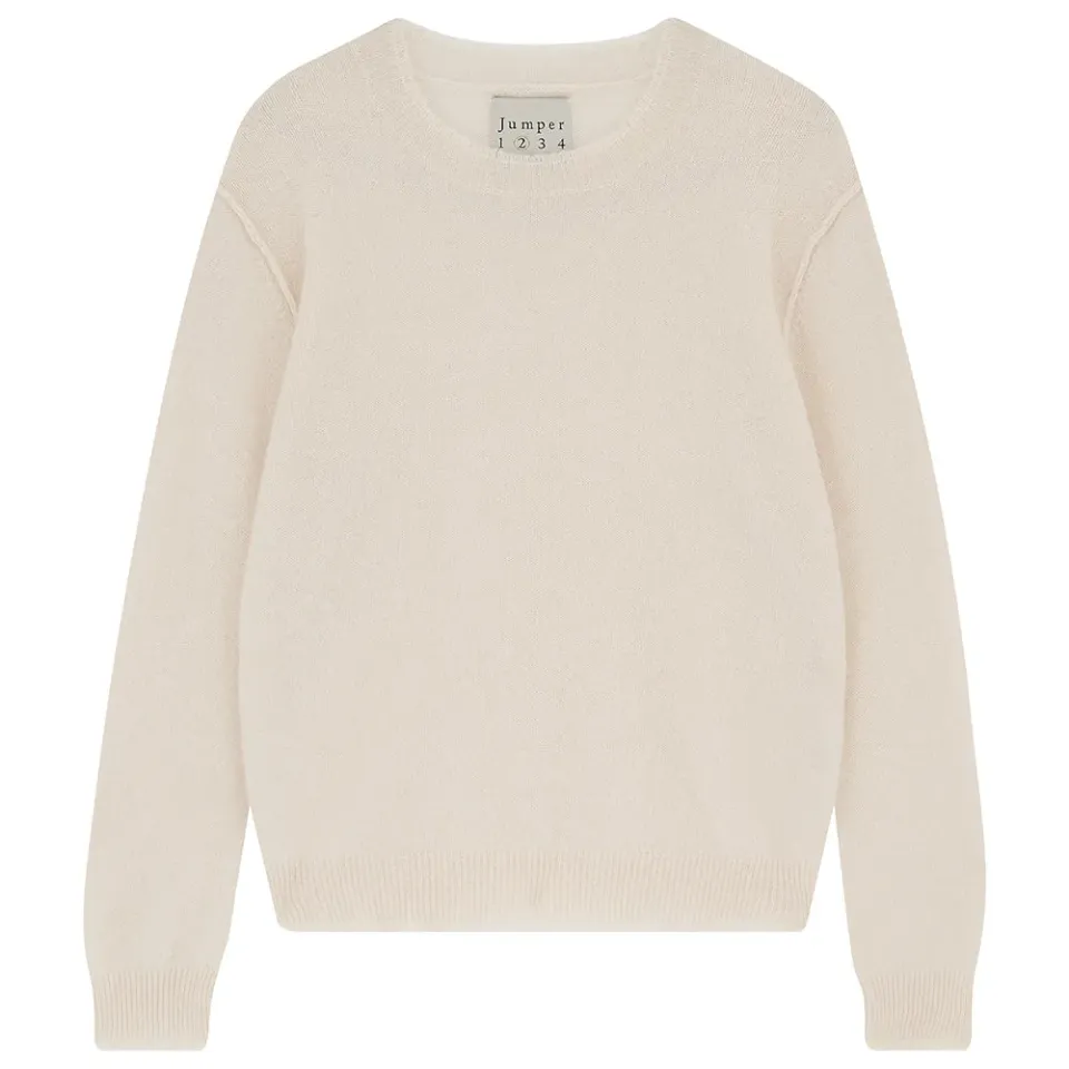 Jumper 1234 Distressed Crew maglione cashmere oatmeal taglia 2
