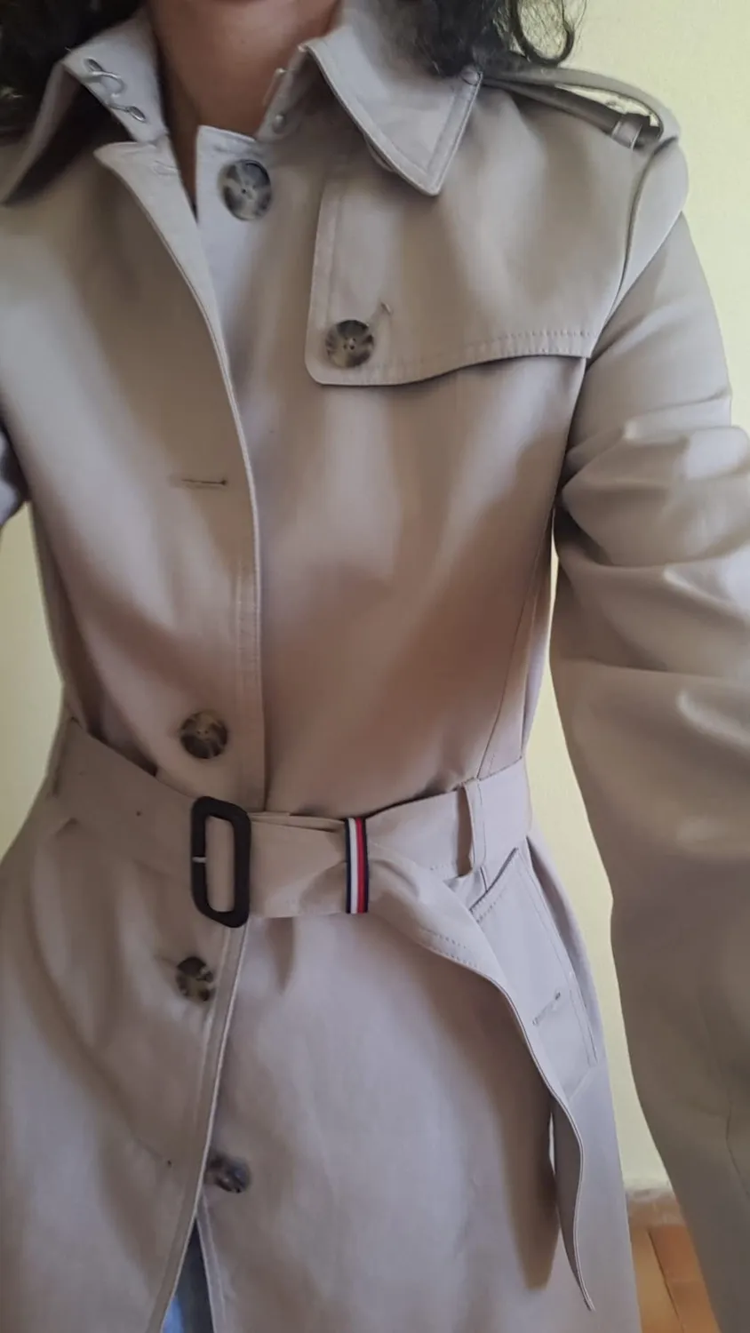 Tommy Hilfiger Heritage Trench Donna Single Breasted Beige