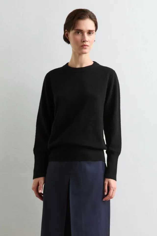 Massimo Alba Amalia maglione nero cashmere