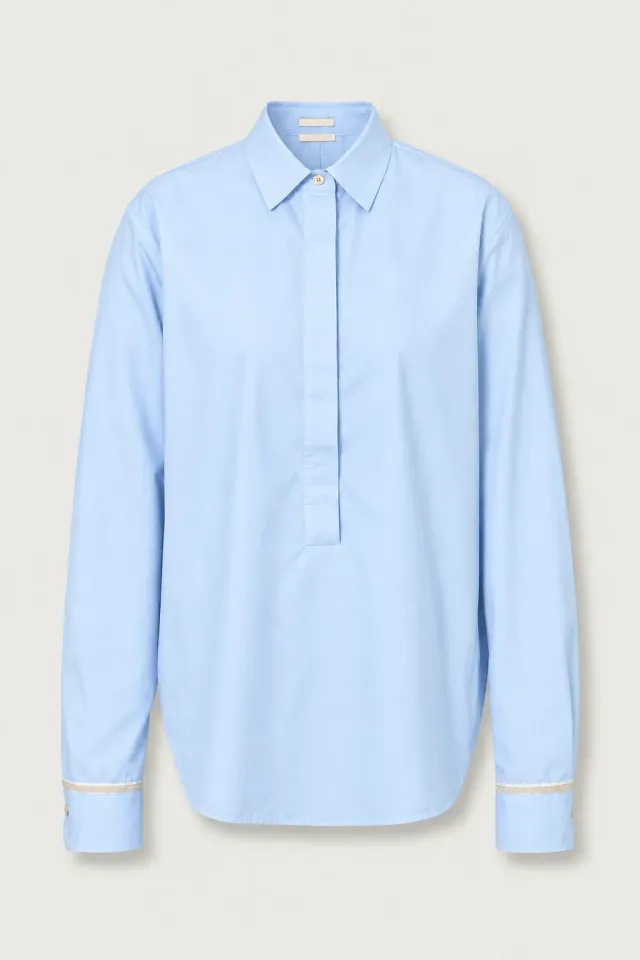 Massimo Alba Marysol camicia donna celeste in cotone