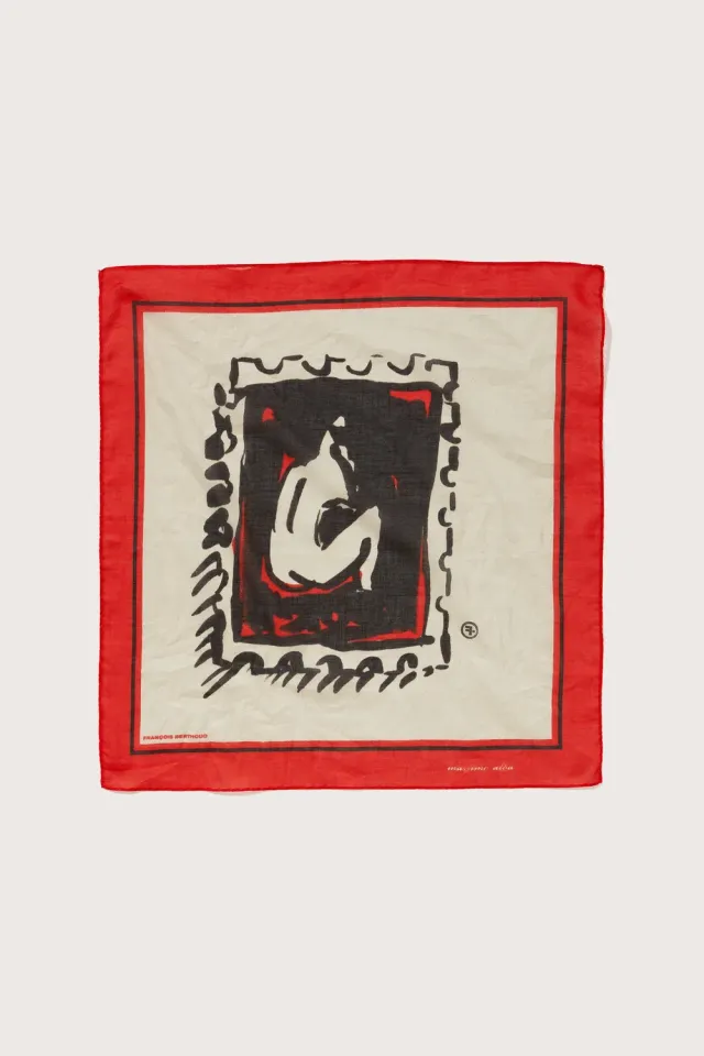 Massimo Alba Hanky1 fazzoletto cotone rosso 45x45