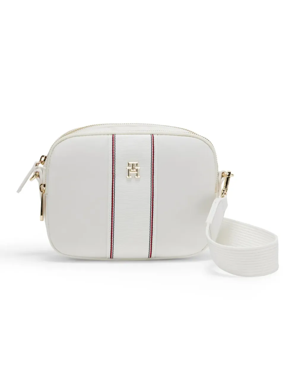 Tommy Hilfiger Poppy Camera Bag borsa tracolla ecru larga