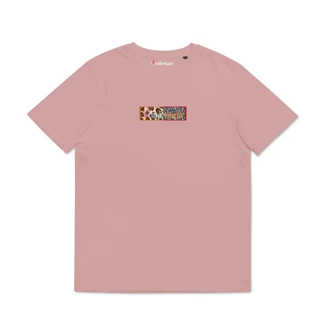 Solemate Safari Mix Box Logo t-shirt rosa polvere cotone organico