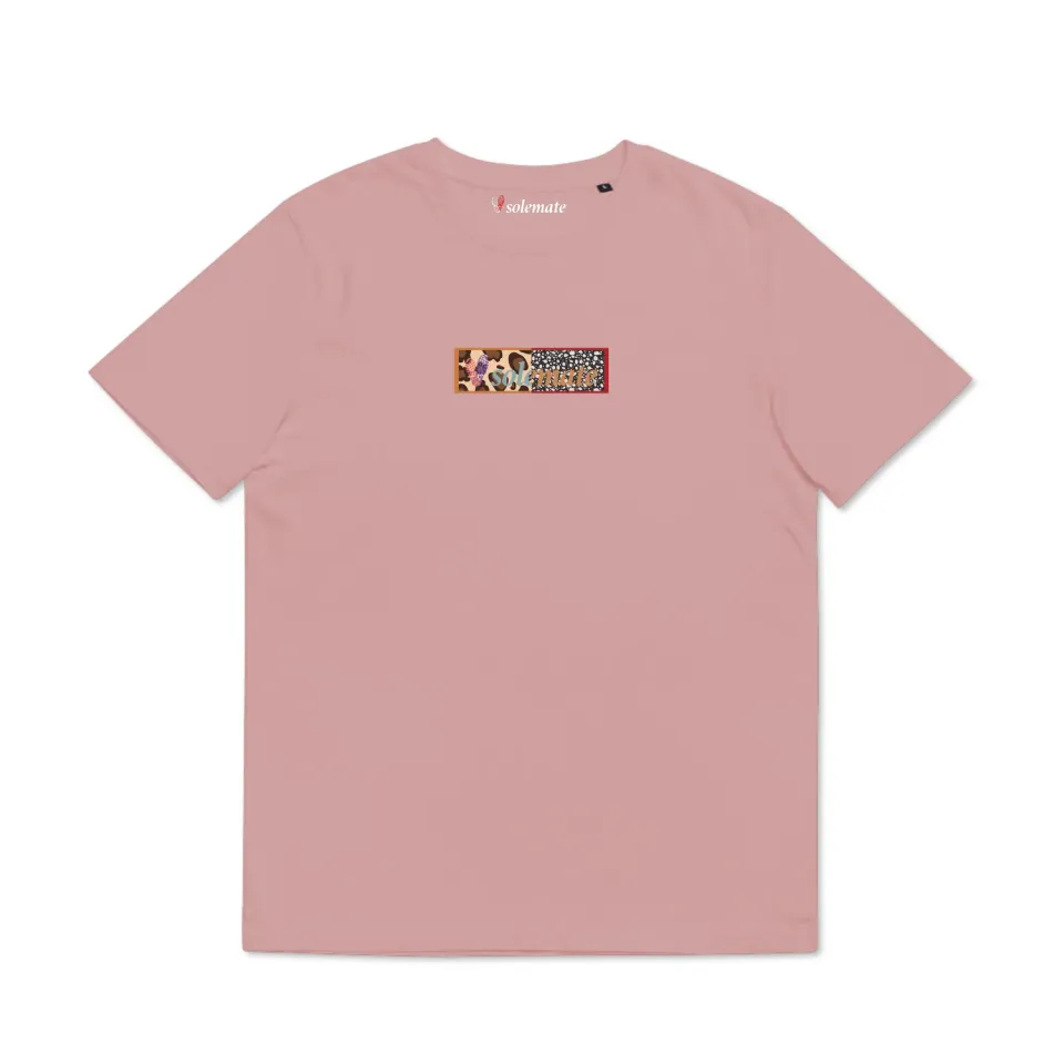 Solemate Safari Mix Box Logo t-shirt rosa polvere cotone organico