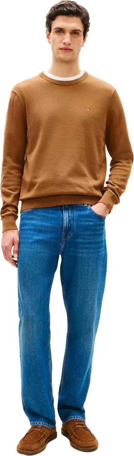 Tommy Hilfiger Essential Cotton pullover uomo marrone taglia M