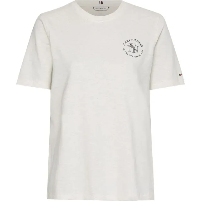 Tommy Hilfiger Reg NYC Roundall Top Donna Manica Corta Girocollo