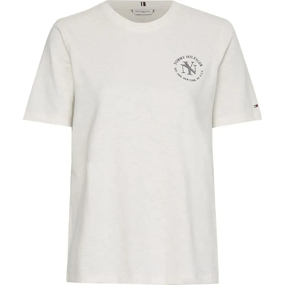Tommy Hilfiger Reg NYC Roundall Top Donna Manica Corta Girocollo
