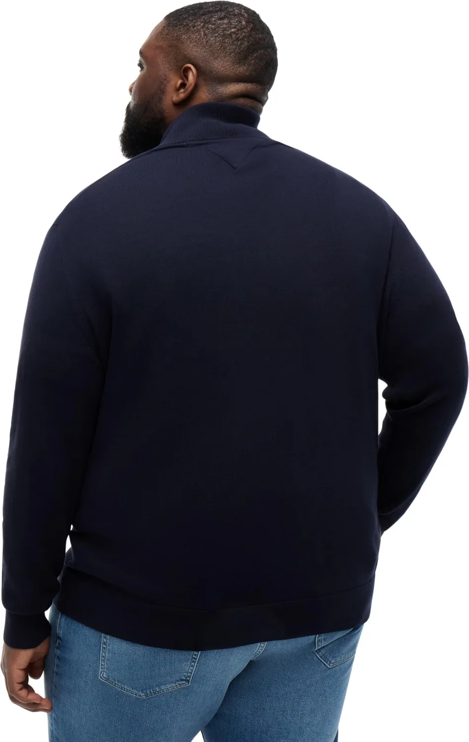 Tommy Hilfiger Essential Zip Thru Pullover Blu Desert Sky