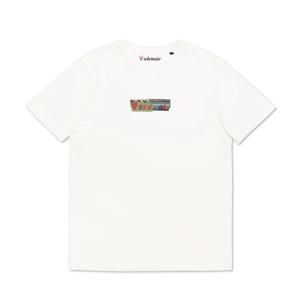 Solemate Mellow Box Logo t-shirt panna cotone organico