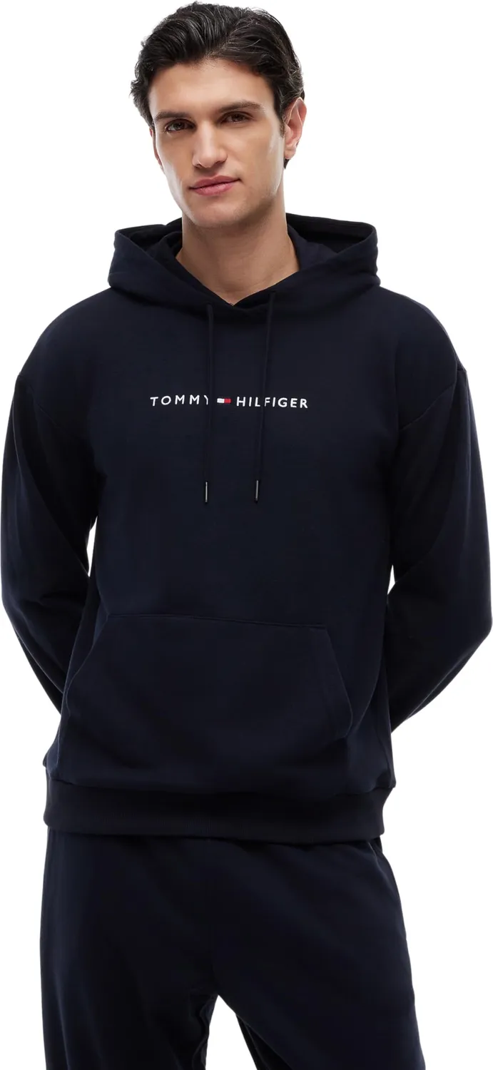 Tommy Hilfiger felpa uomo con cappuccio L misto cotone