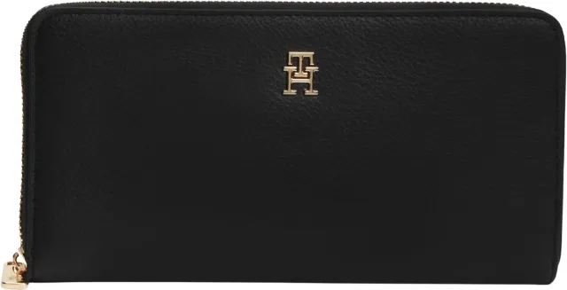 Tommy Hilfiger Icon portafogli donna con zip nero taglia unica