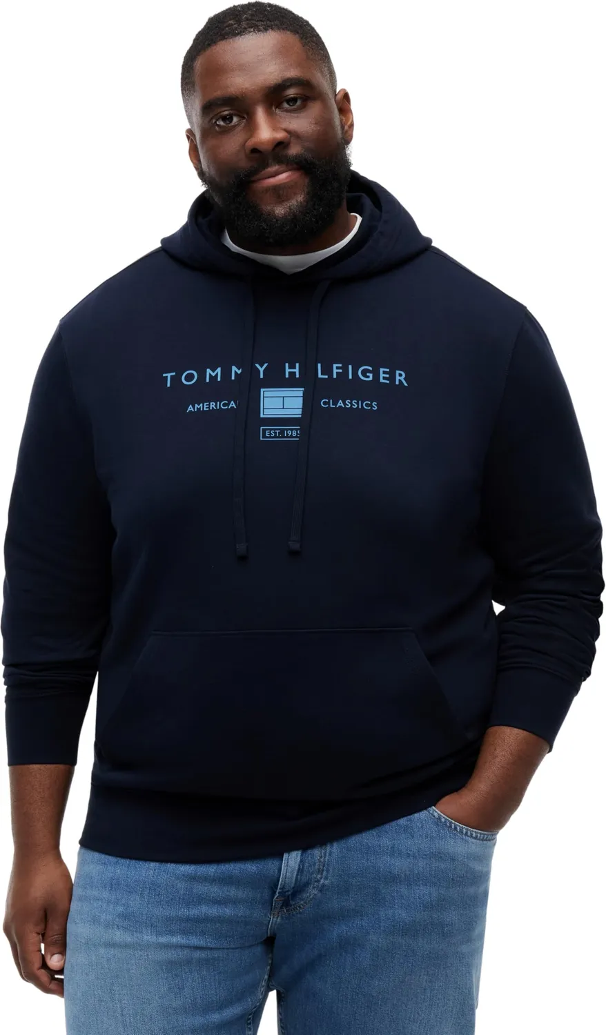 Tommy Hilfiger Mw0mw44052 felpa zip uomo 5XL cappuccio
