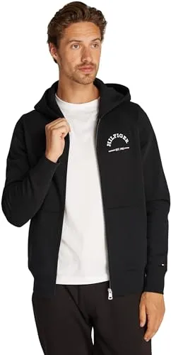 Tommy Hilfiger felpa zip uomo con cappuccio cotone 63%