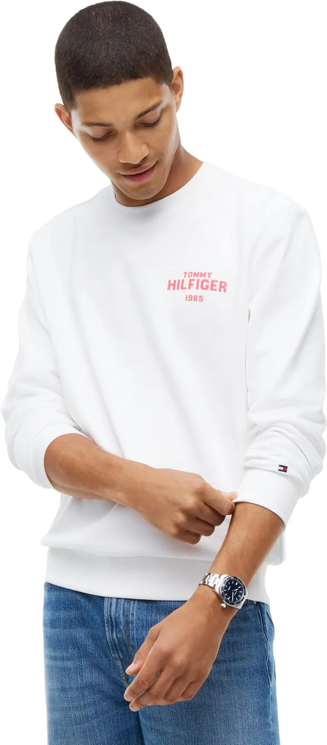 Tommy Hilfiger 1985 Felpa Uomo M Terry Girocollo Cotone