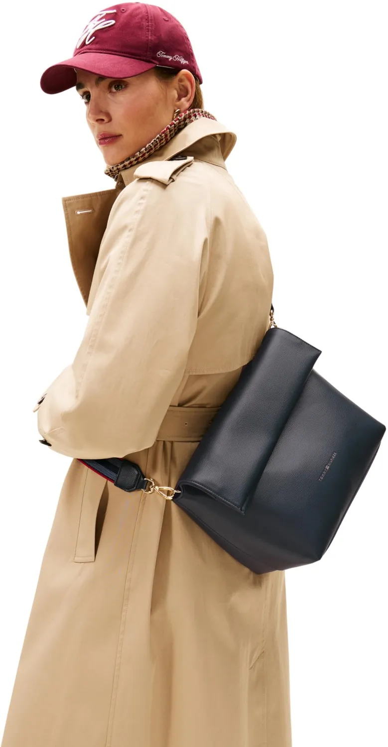 Tommy Hilfiger Logotape Crossover borsa tracolla blu grande