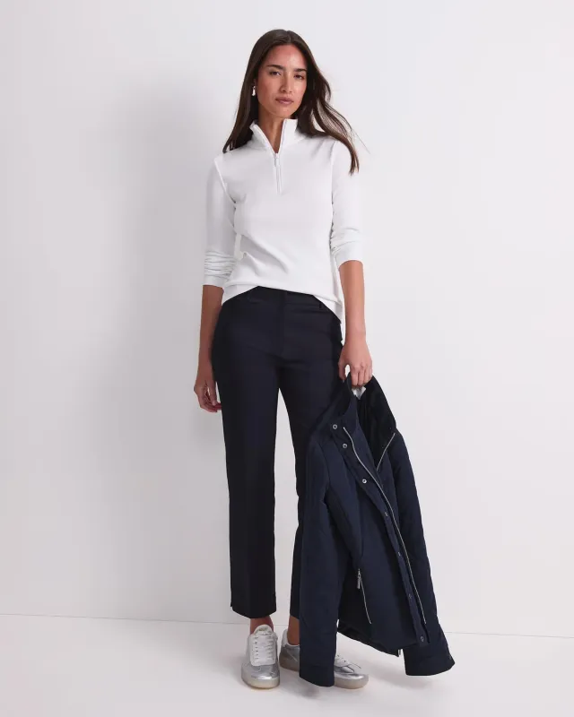 Sportscraft Lucy Zip Funnel Neck maglia collo zip cammello