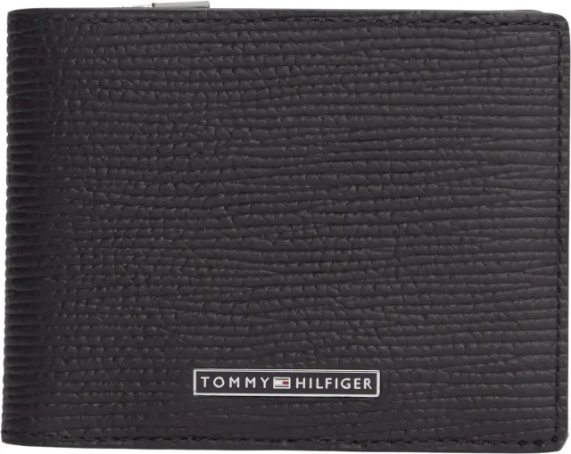 Tommy Hilfiger TH Business Saffiano AM0AM14782 portafoglio nero zip