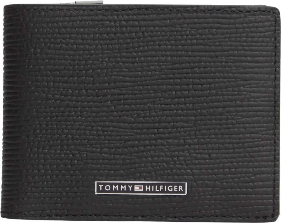 Tommy Hilfiger TH Business Saffiano AM0AM14782 portafoglio nero zip