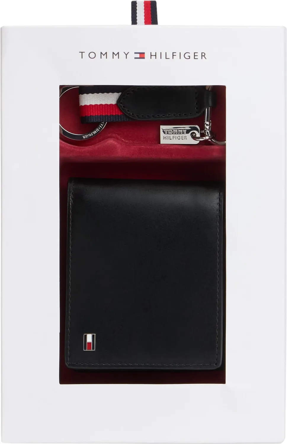 Tommy Hilfiger AM0AM14805 mini portafoglio nero regalo