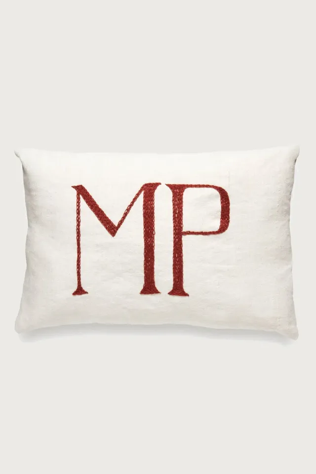 Massimo Alba Pillow cuscino bianco cotone ricamabile