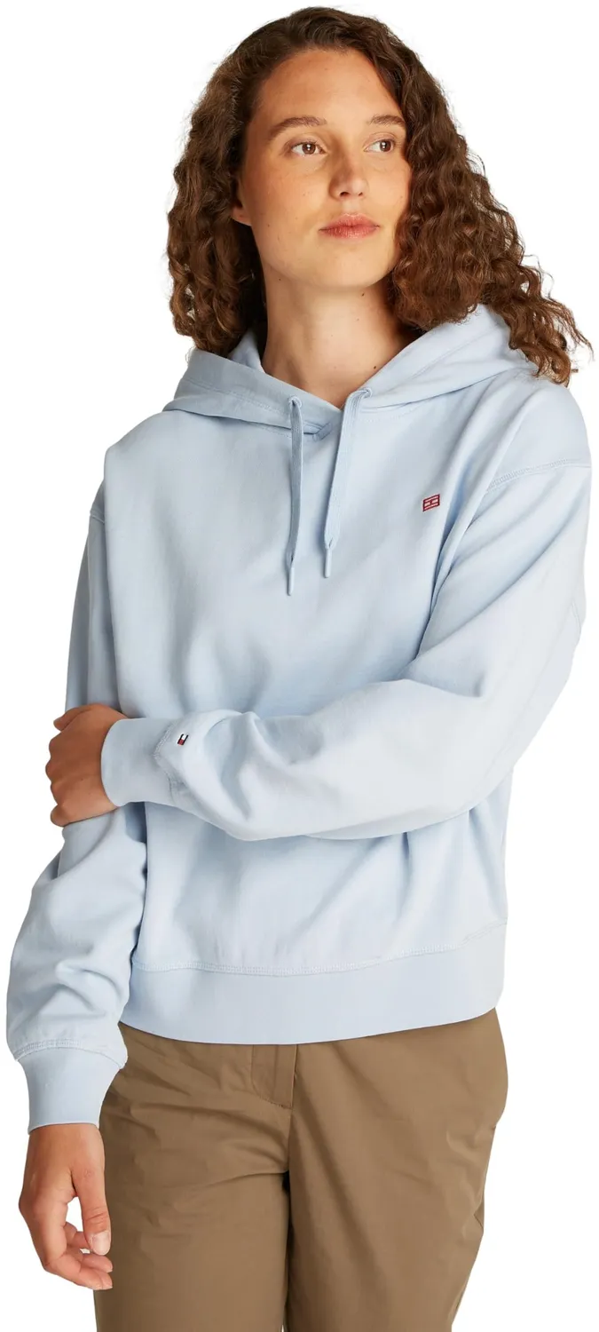 Tommy Hilfiger Contrast Flag felpa cappuccio donna regular