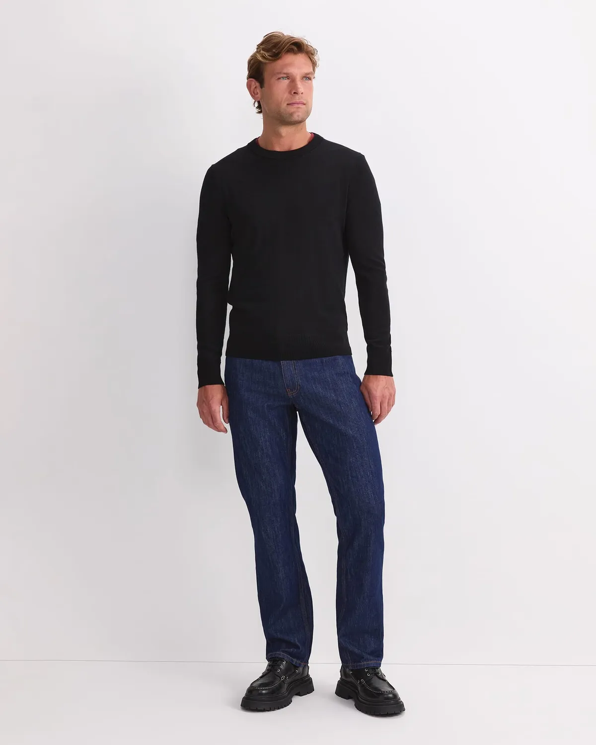 Sportscraft Merino Crew Neck maglione uomo lana merino
