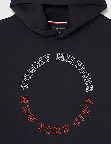 Tommy Hilfiger BT-Monotype Roundall MW0MW34136 felpa uomo cappuccio