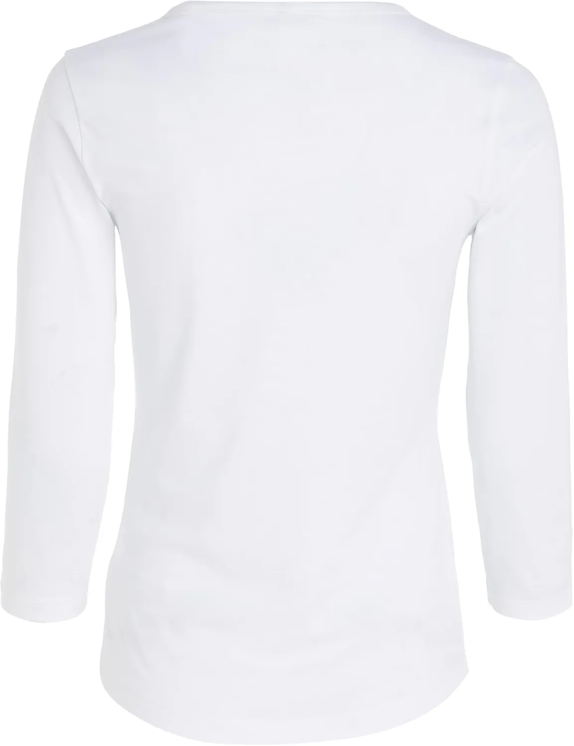 Tommy Hilfiger Open-Neck maglietta maniche lunghe bianca S