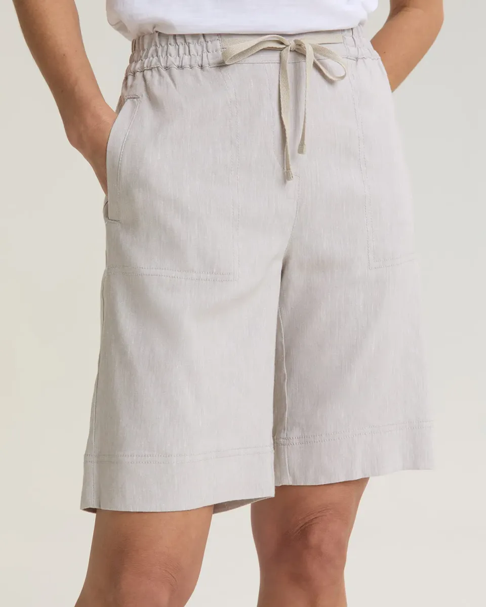 Sportscraft Rosa shorts lino vita elastica donna