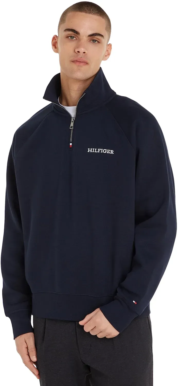 Tommy Hilfiger Monotype MW0MW32737 felpa mezza zip uomo