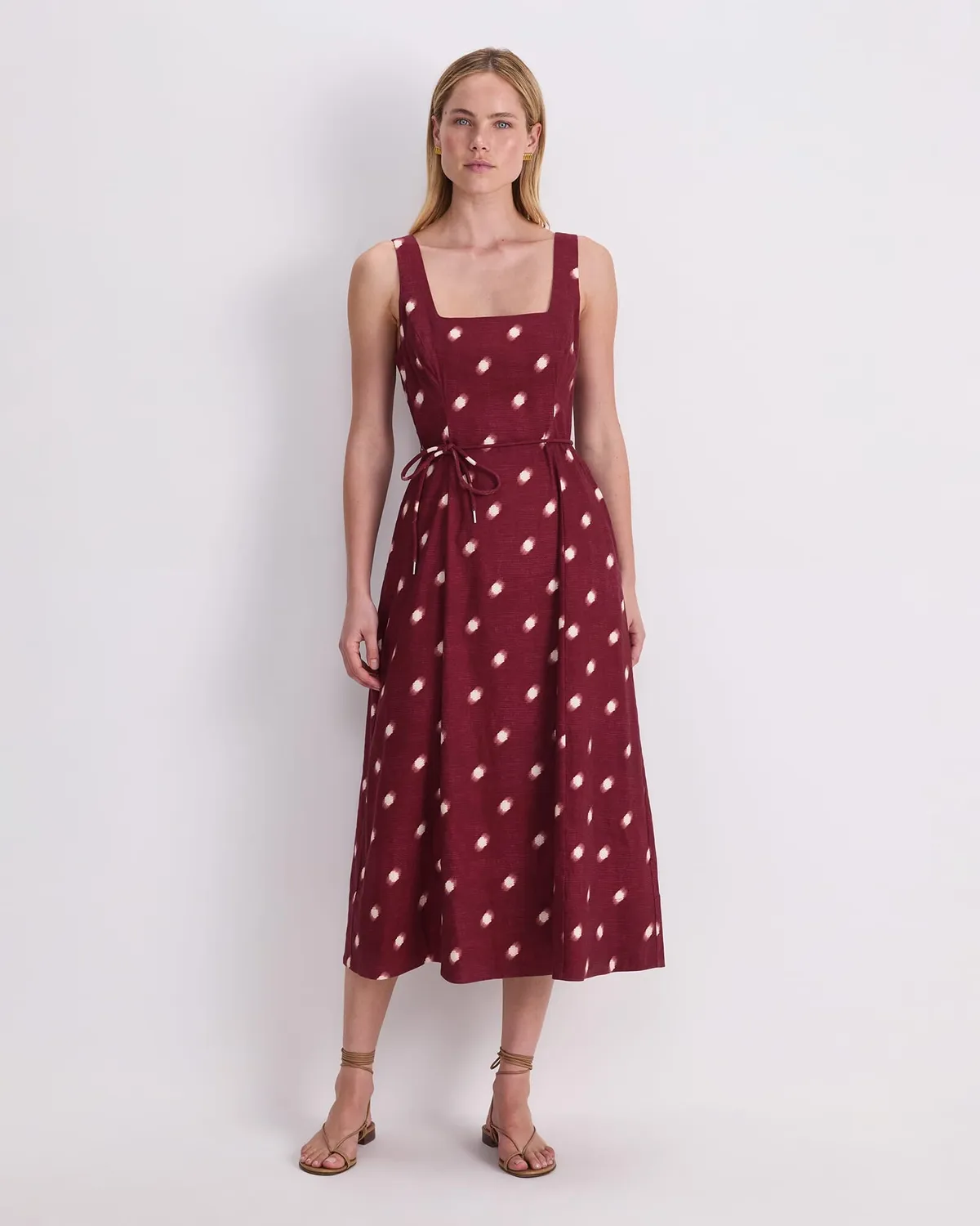 Sportscraft Rosa abito sottoveste midi con cintura