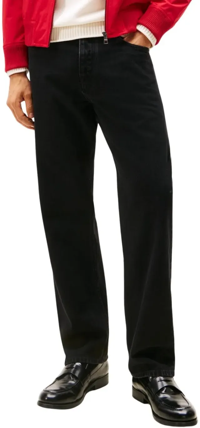 Tommy Hilfiger River Bona Black jeans uomo 34W/36L relaxed