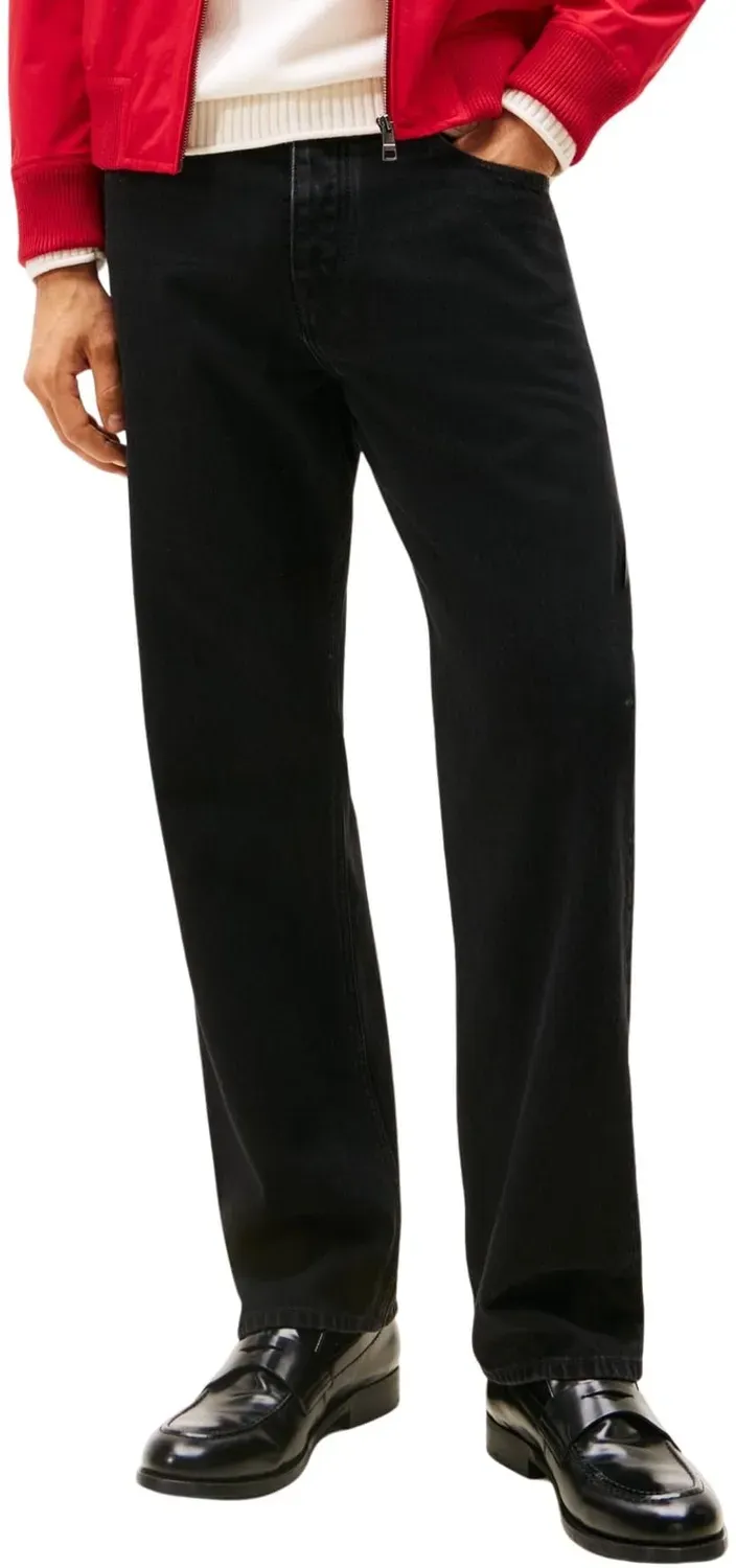 Tommy Hilfiger River Bona Black jeans uomo 34W/36L relaxed