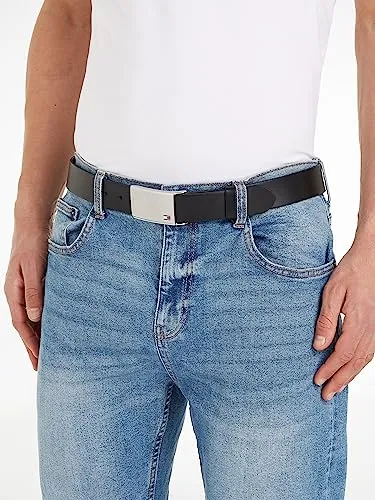 Tommy Hilfiger TH Plaque AM0AM01995 cintura uomo 100 pelle