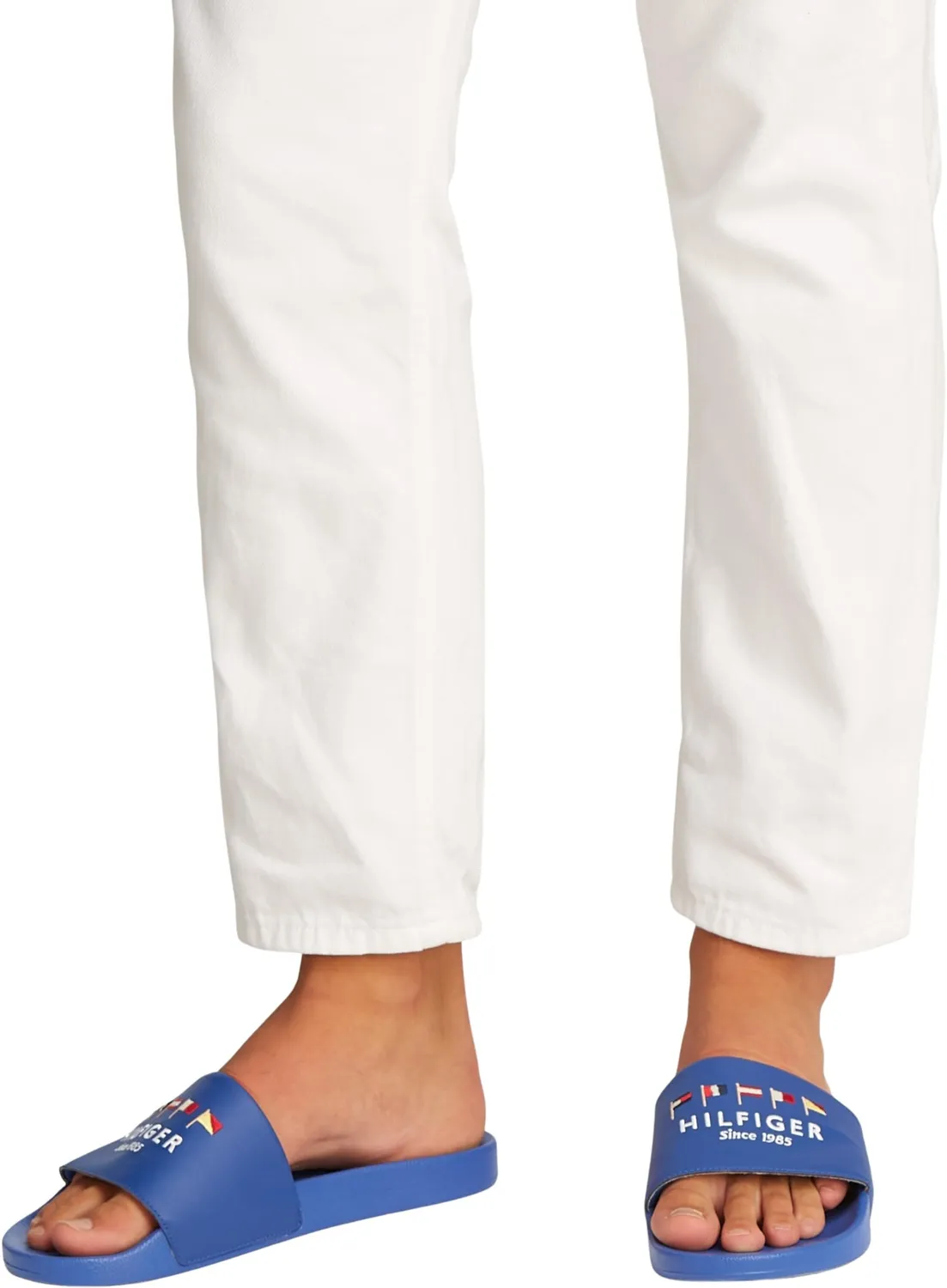 Tommy Hilfiger Flags Logo ciabatte mare uomo nere