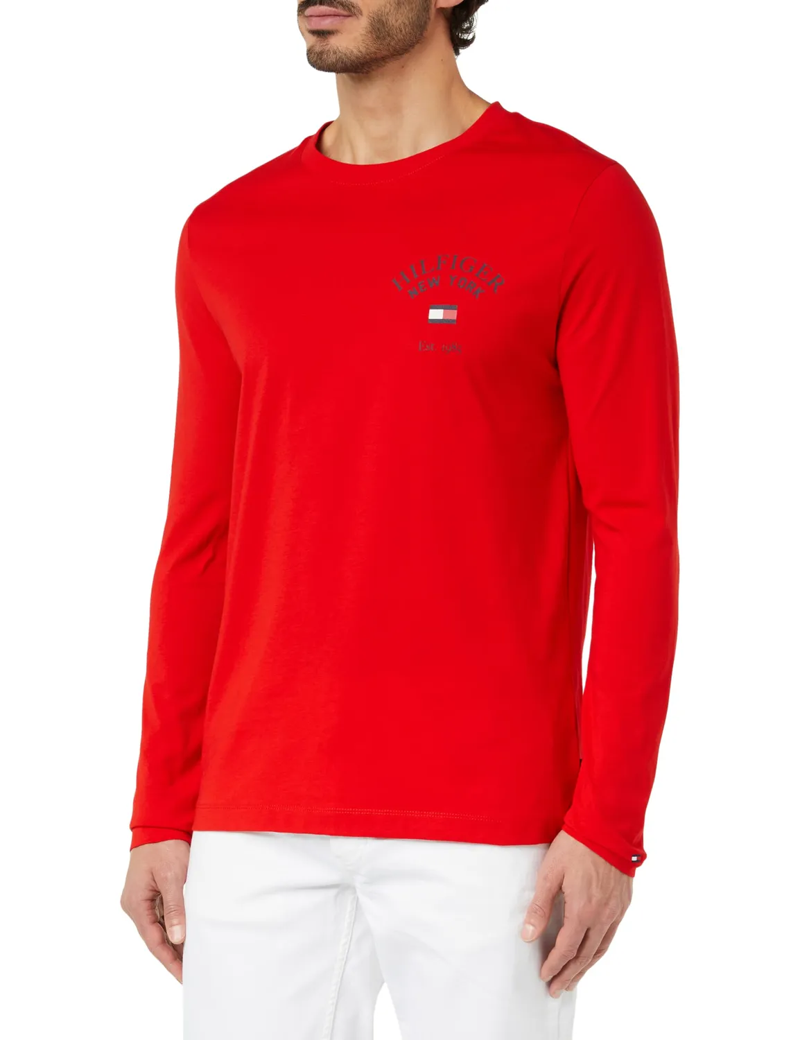 Tommy Hilfiger Maglia Manica Lunga uomo bianca XS