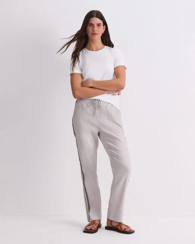 Sportscraft Rosa 121316 pantaloni lino riga laterale