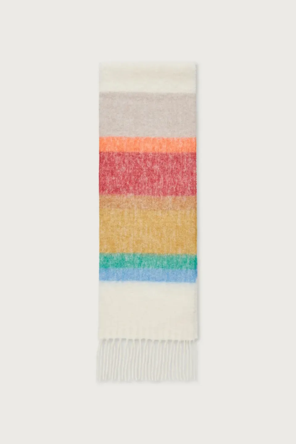 Massimo Alba Rainbow sciarpa soy alpaca righe