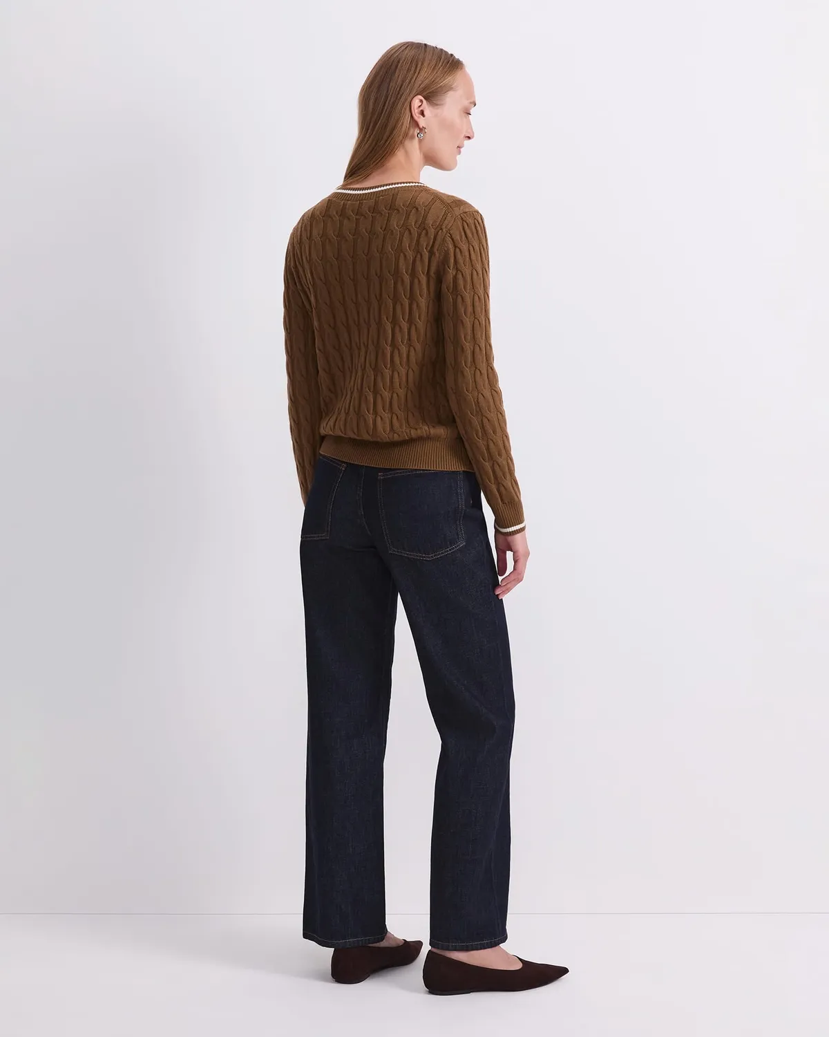Sportscraft Merino Cable maglione lana merino scollo V