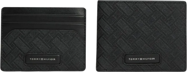 Tommy Hilfiger AM0AM14806 portafoglio uomo nero monogramma