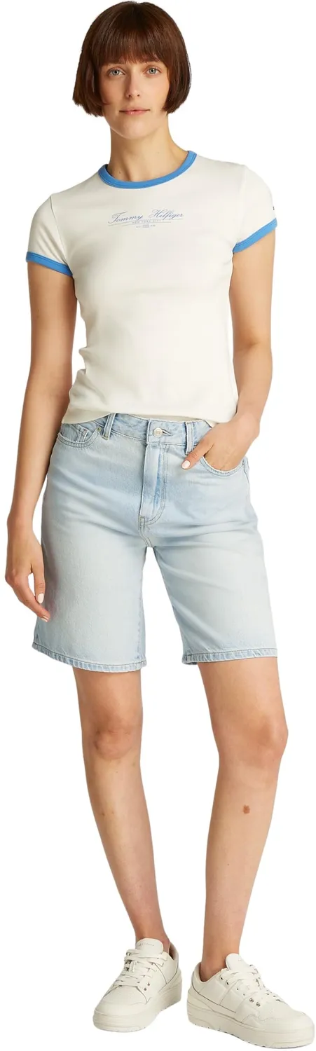 Tommy Hilfiger Bermuda jeans donna vita alta taglia 29W