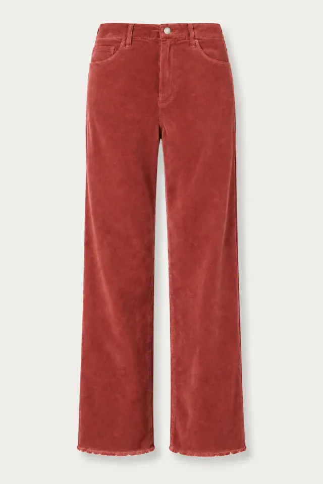Massimo Alba Alosa-Cut pantaloni velluto sfrangiati amber