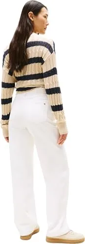 Tommy Hilfiger jeans donna bianchi vita alta dritti 28W/30L