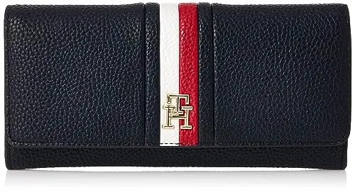 Tommy Hilfiger TH Emblem Large Flap portafoglio donna pelle