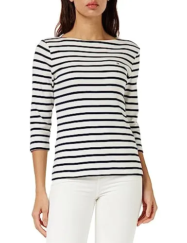 Tommy Hilfiger Slim Cody Rib Top Donna Desert Sky