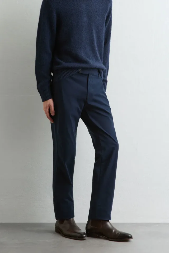 Massimo Alba Winch2 pantaloni gabardine blu