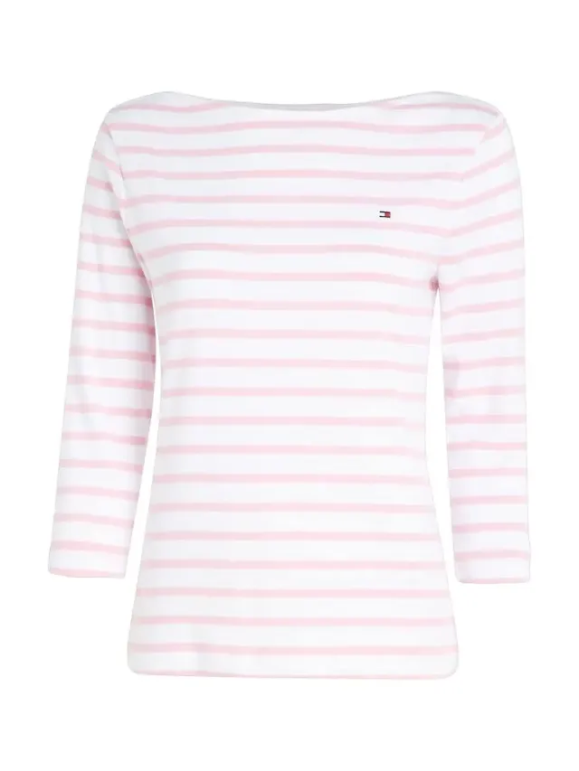 Tommy Hilfiger Basic maglietta maniche lunghe donna cotone