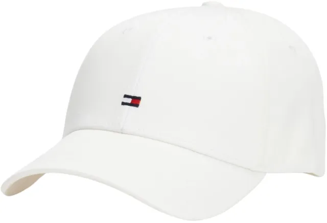 Tommy Hilfiger Essential Flag cappellino bianco in lino
