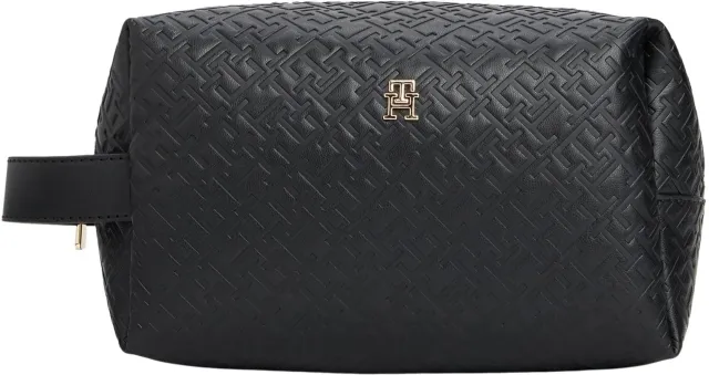 Tommy Hilfiger Icon beauty case nero con cinturino