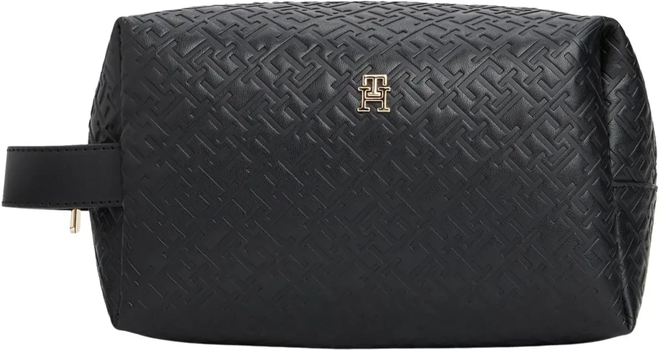 Tommy Hilfiger Icon beauty case nero con cinturino